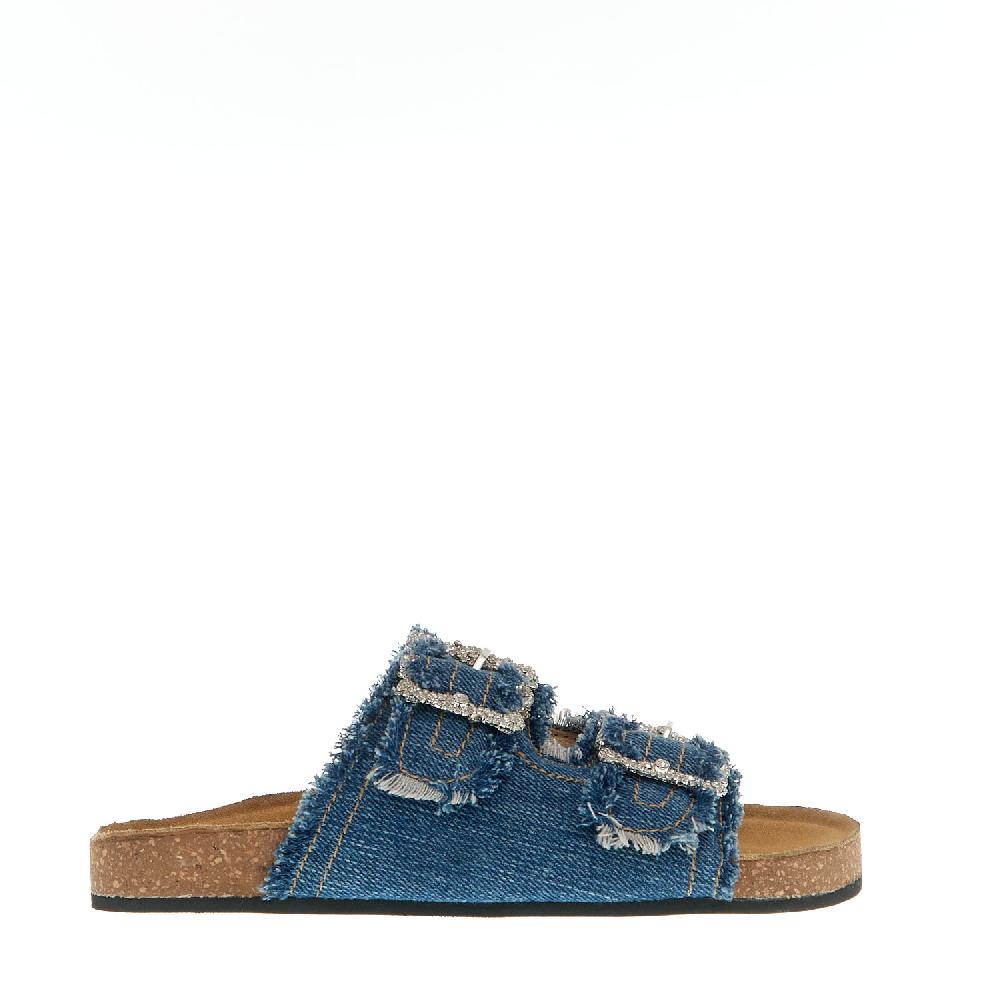 Sorelle Perego ciabatta jeans fibbia strass Qualità Garantita