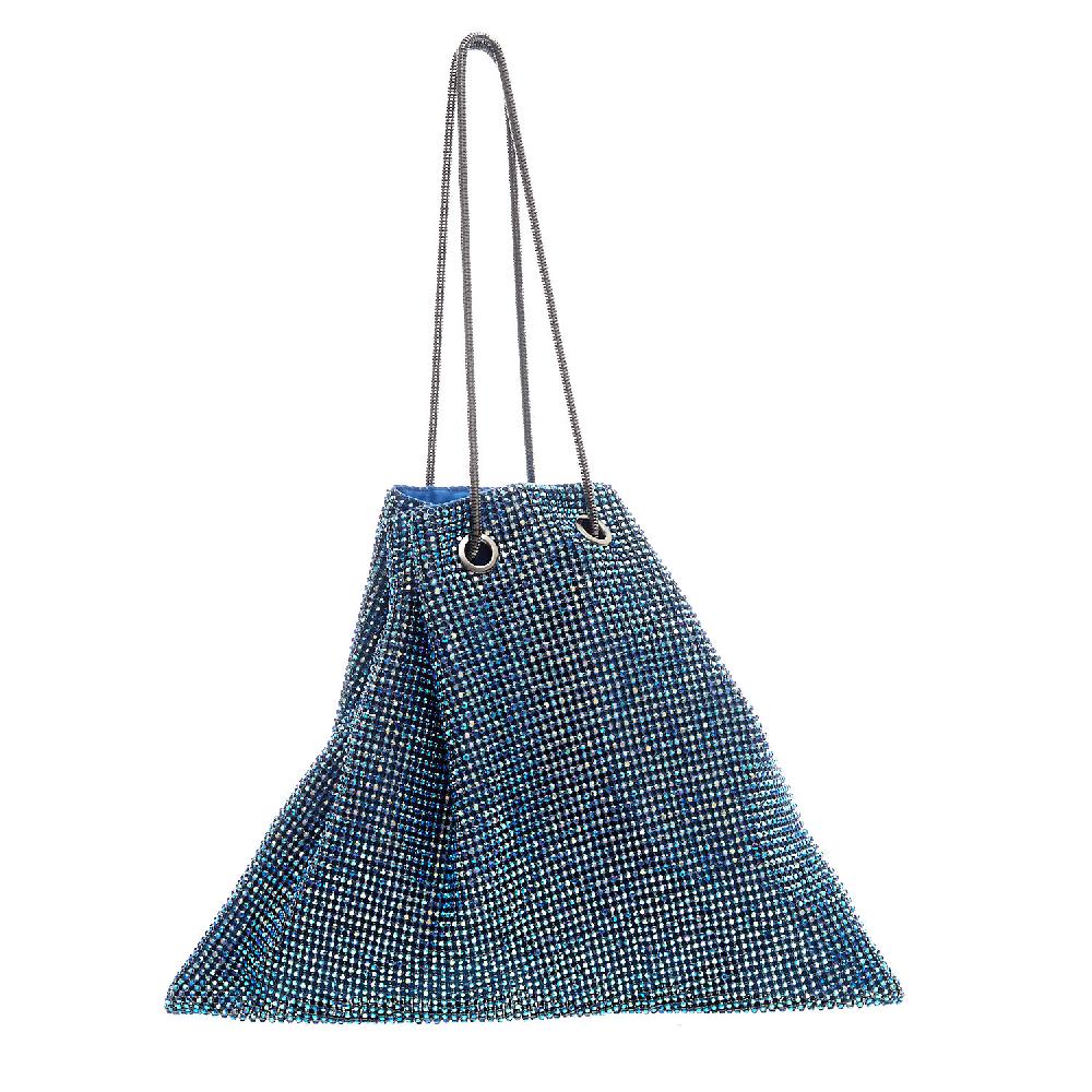 Sorelle Perego borsa a sacchetto strass pavone Consegna Veloce