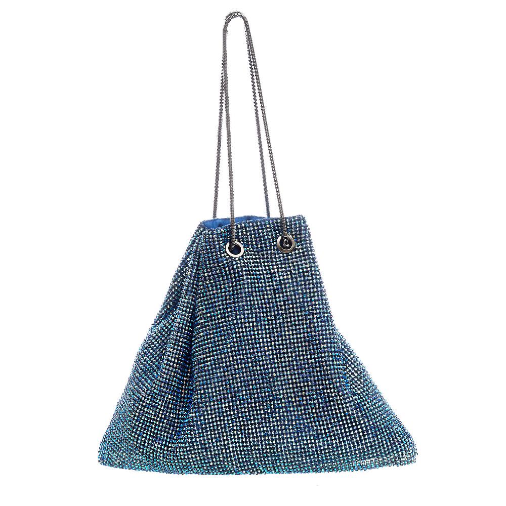 Sorelle Perego borsa a sacchetto strass pavone Consegna Veloce