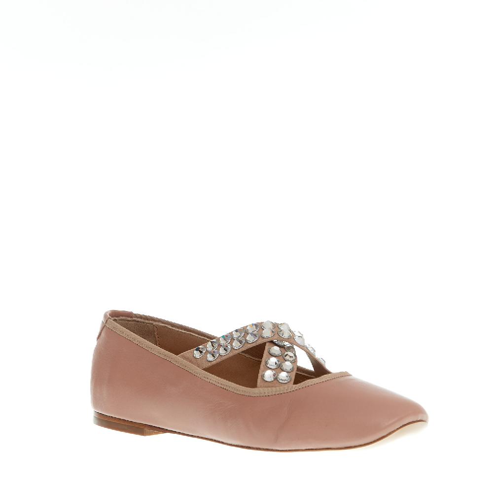 Sorelle Perego ballerina rosa incrocio strass Convenienza