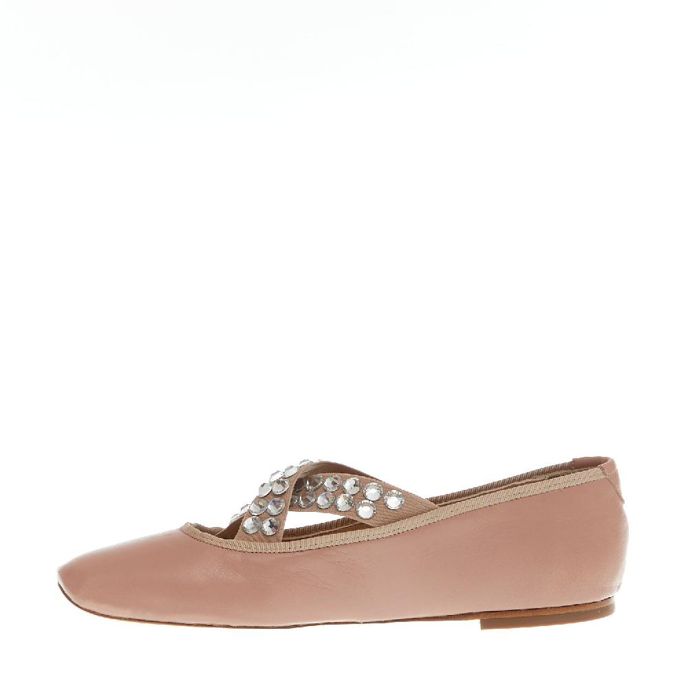 Sorelle Perego ballerina rosa incrocio strass Convenienza