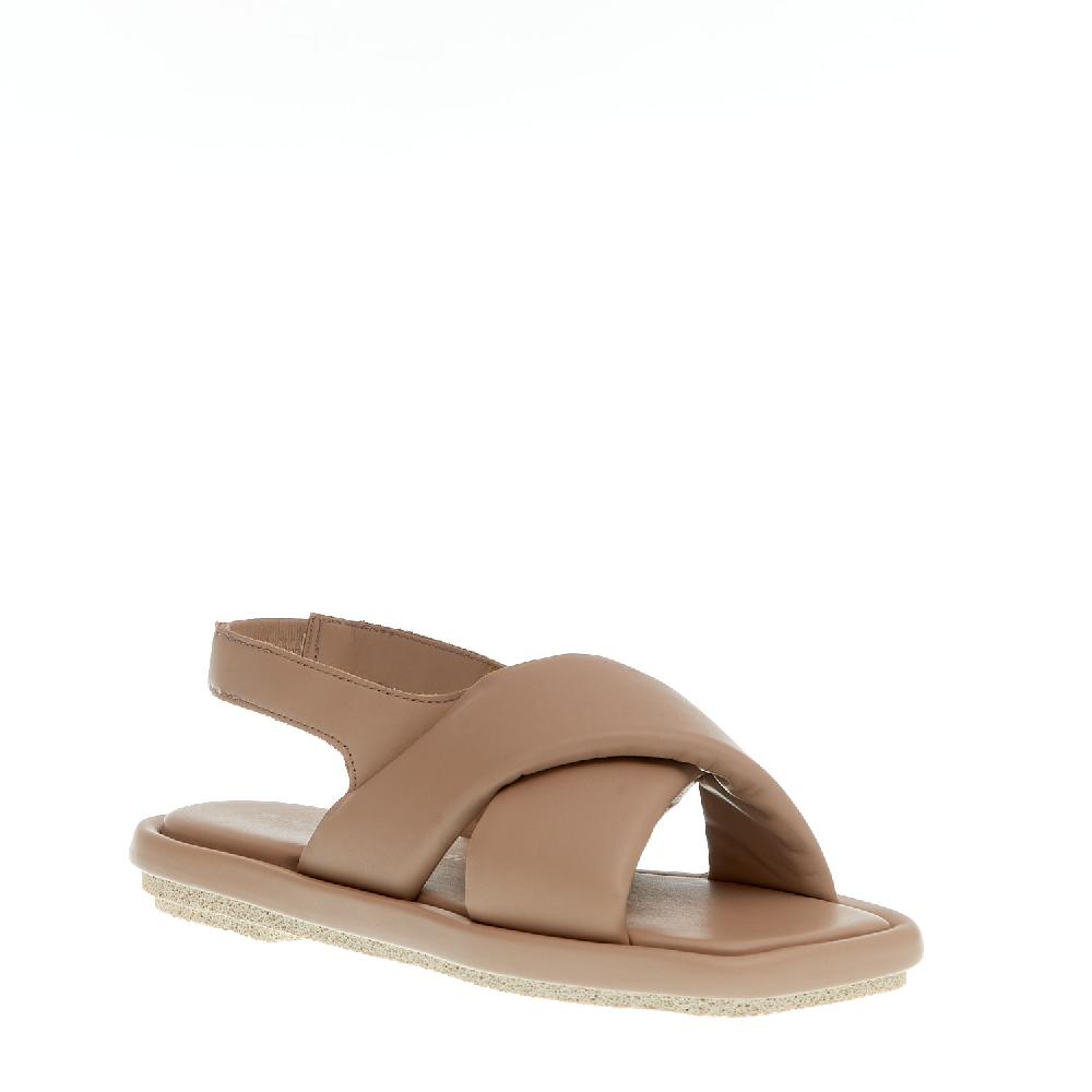 Sorelle Perego sandalo incrocio pelle nude Presa