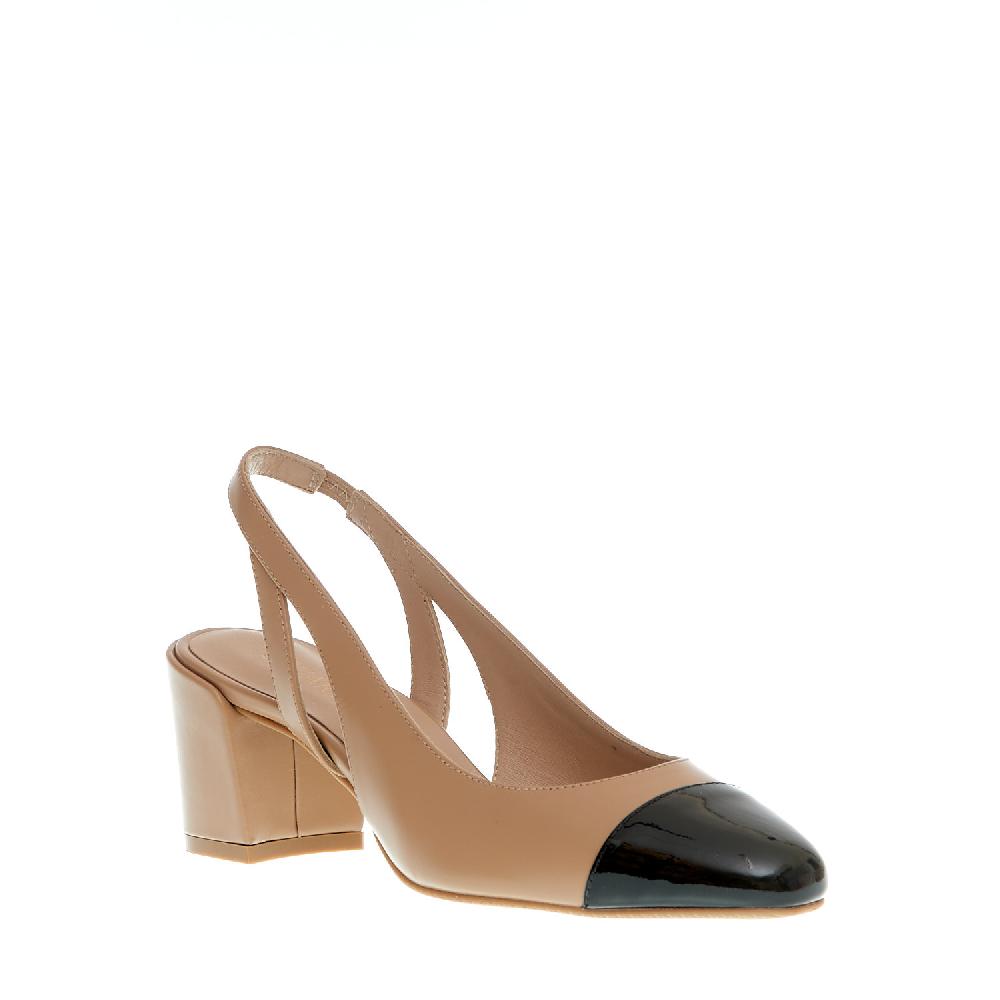 Sorelle Perego slingback beige e nera Saldi