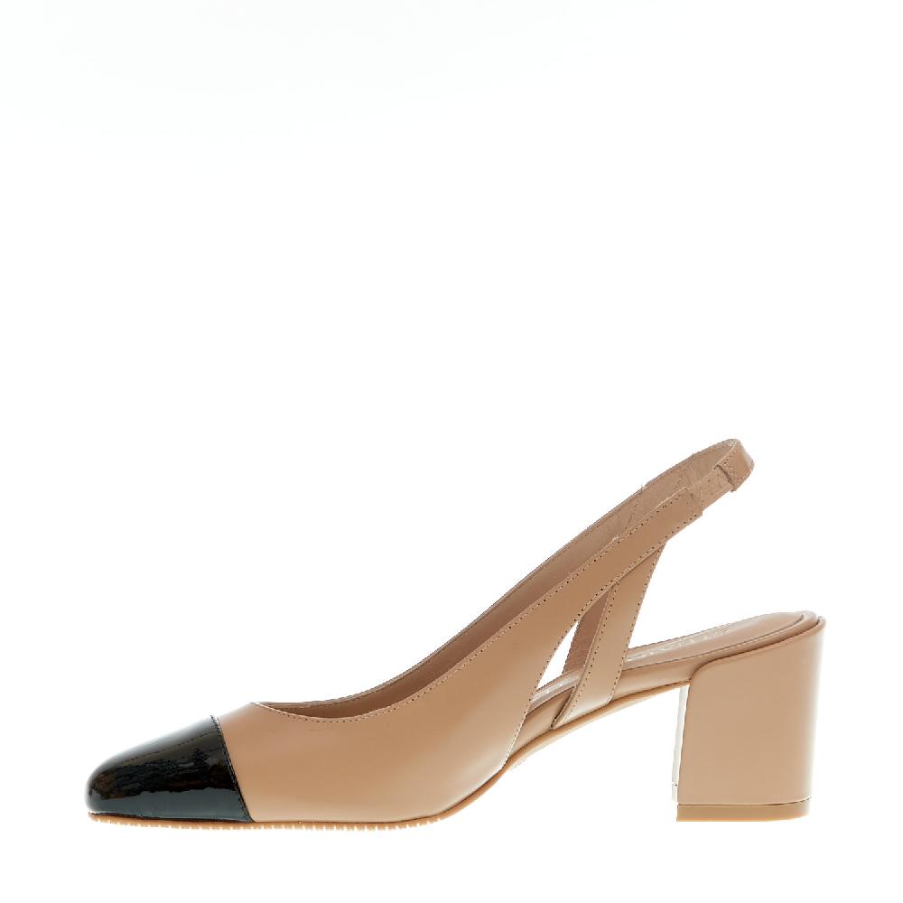 Sorelle Perego slingback beige e nera Saldi