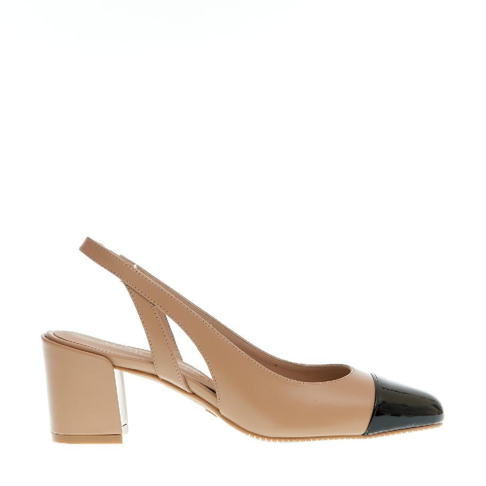Sorelle Perego slingback beige e nera Saldi