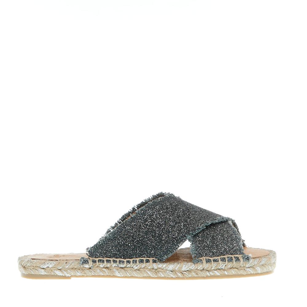 Sorelle Perego ciabatta incrocio tessuto grigio Hotsell