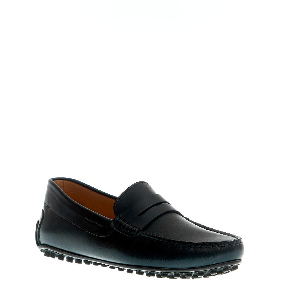 Sorelle Perego mocassino driver pelle blu In Saldo