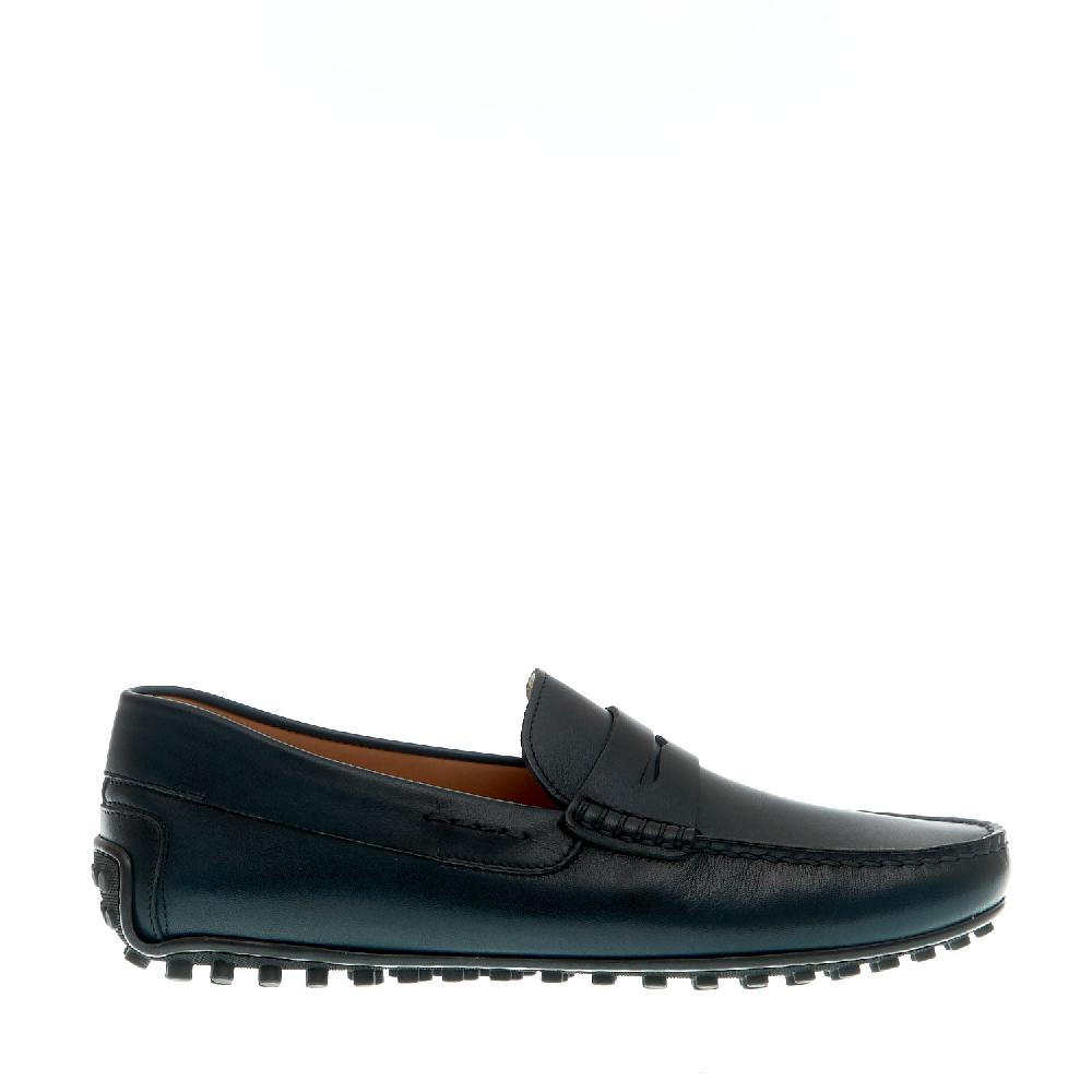 Sorelle Perego mocassino driver pelle blu In Saldo