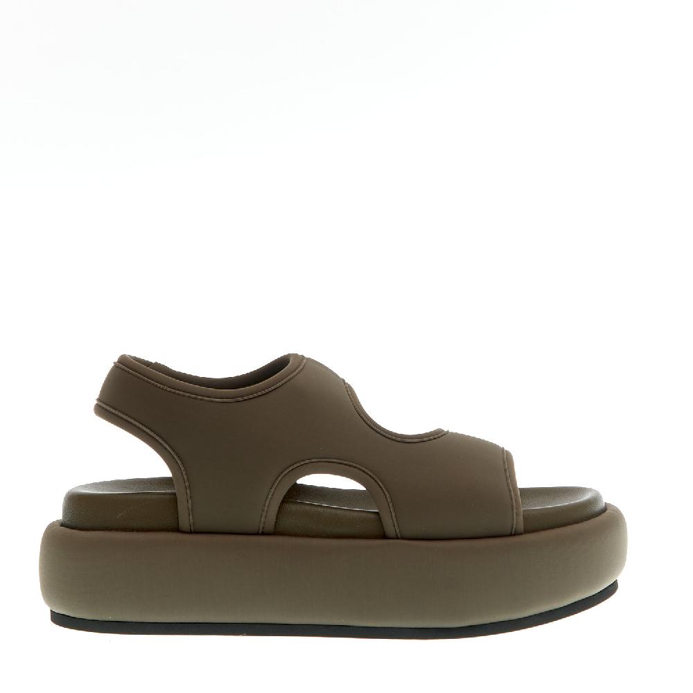 Sorelle Perego sandalo zeppa neoprene verdone