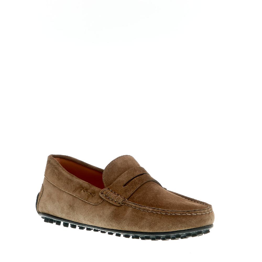 Sorelle Perego mocassino driver in camoscio toupe In Linea