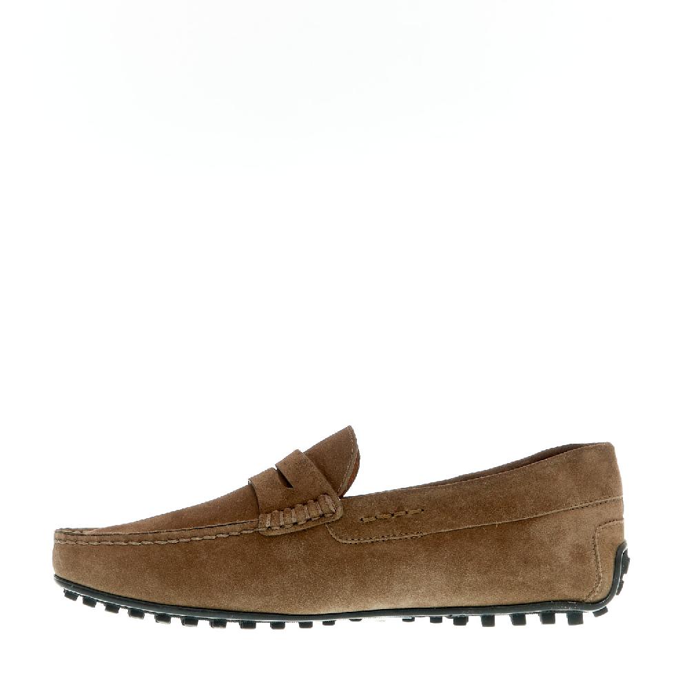 Sorelle Perego mocassino driver in camoscio toupe In Linea