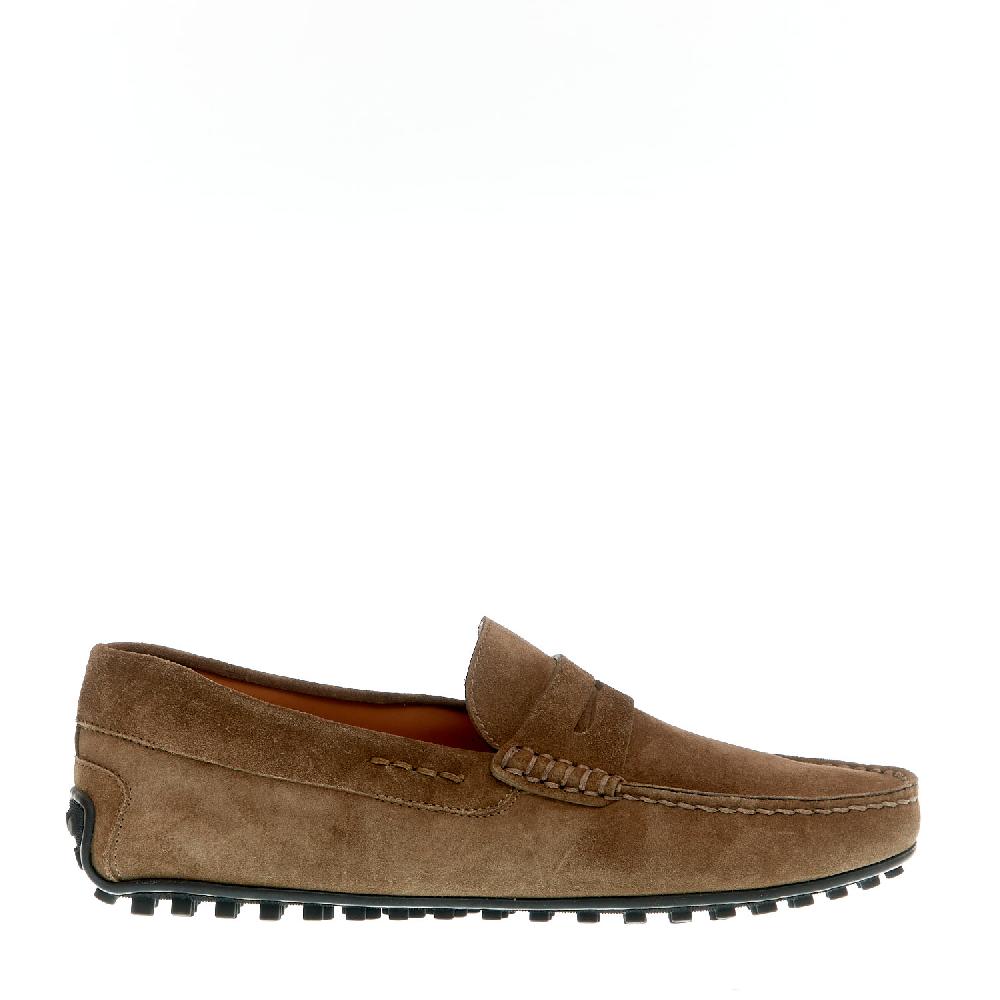 Sorelle Perego mocassino driver in camoscio toupe In Linea