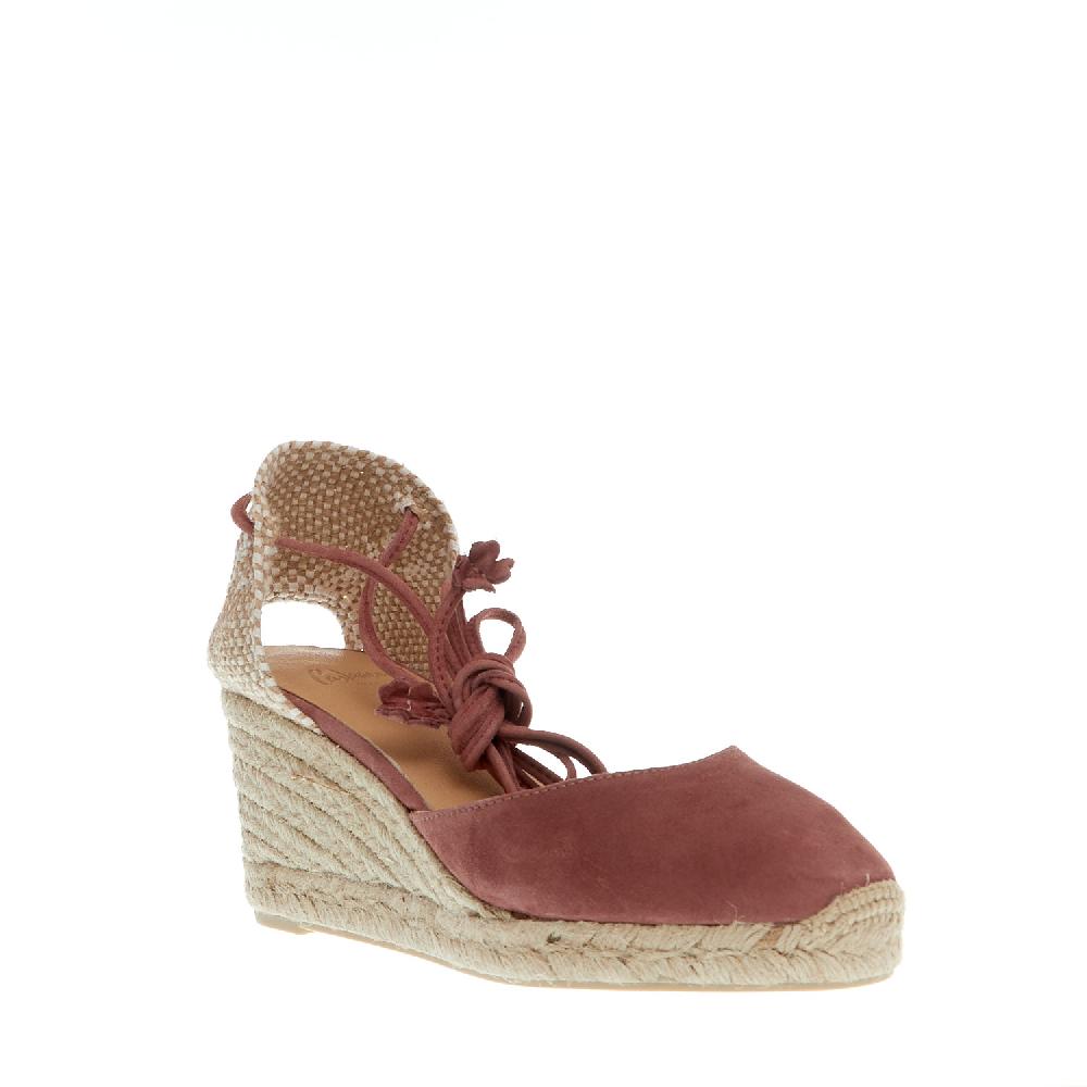Sorelle Perego Espadrillas zeppa 70 mm camoscio rosa antico Qualità