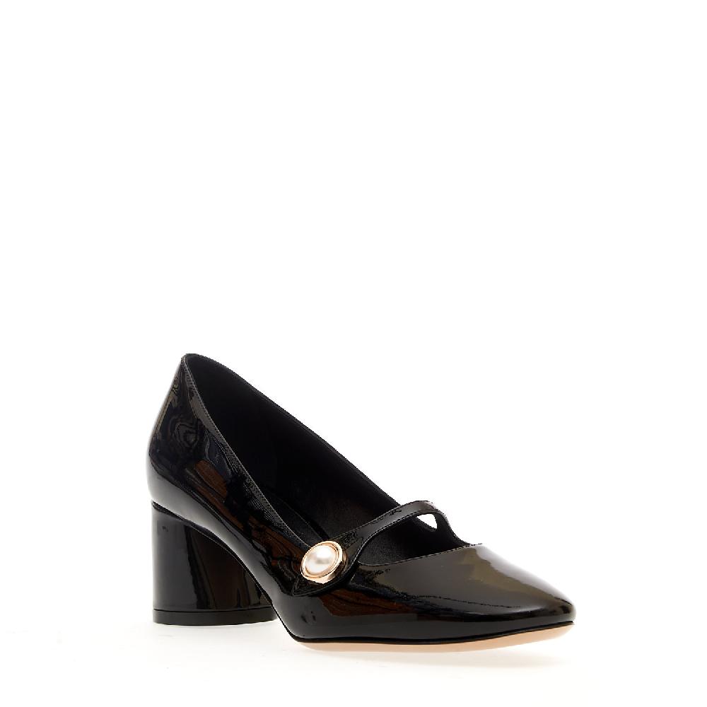 Sorelle Perego mary jane vernice nera tacco 50 mm Offerte