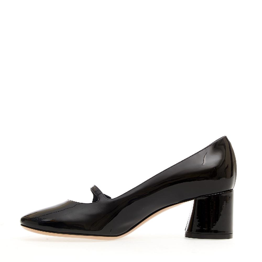 Sorelle Perego mary jane vernice nera tacco 50 mm Offerte
