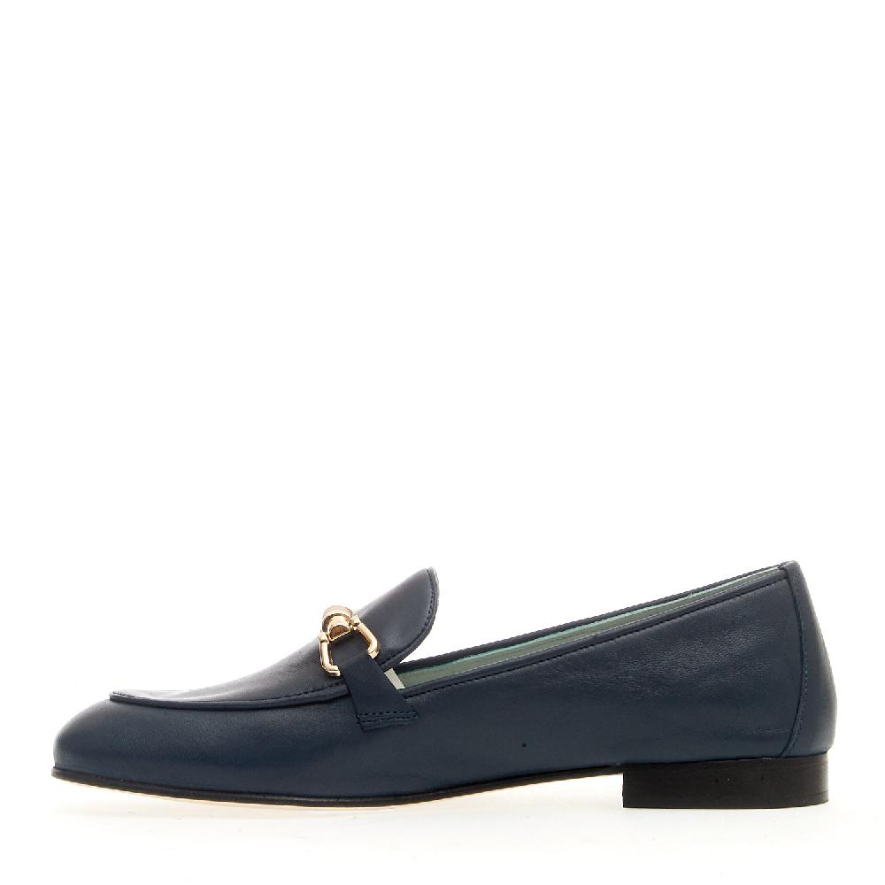 Sorelle Perego mocassino pelle blu morsetto Negozio