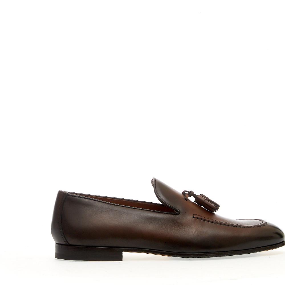 Sorelle Perego mocassino pelle marrone nappine