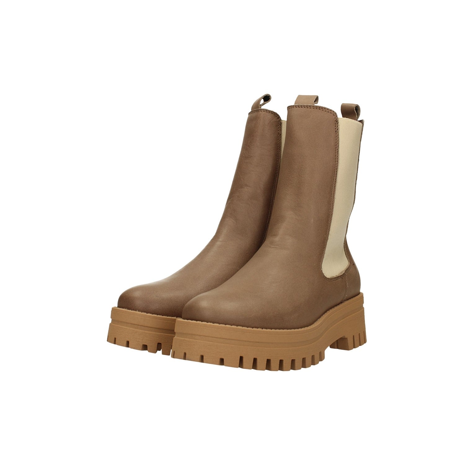 Tata Italia Stivaletti in vera pelle con dettagli chiari a contrasto. Tacco alto 4.5cm Hotsell