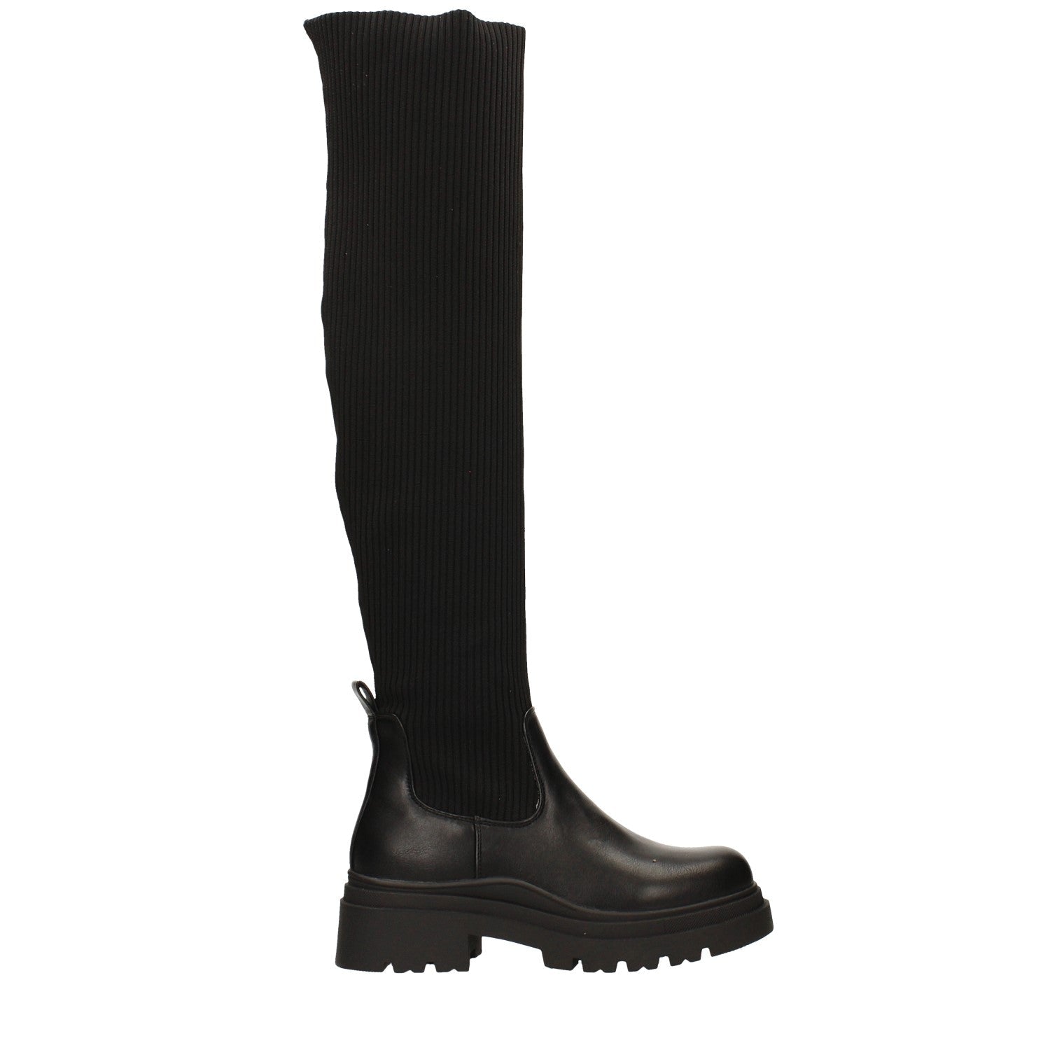 Tata Italia Stivali marroni con tomaia in tessuto elasticizzato. Tacco alto 5cm Vendita