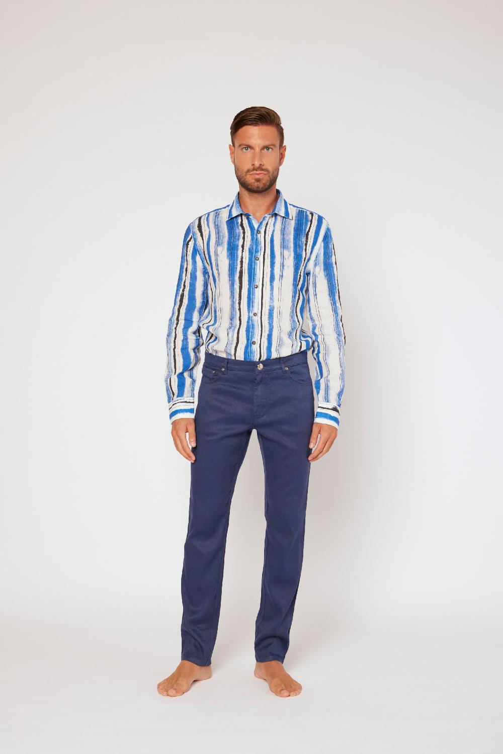 120% Lino 5 Pocket Regular Pant Shopping Online