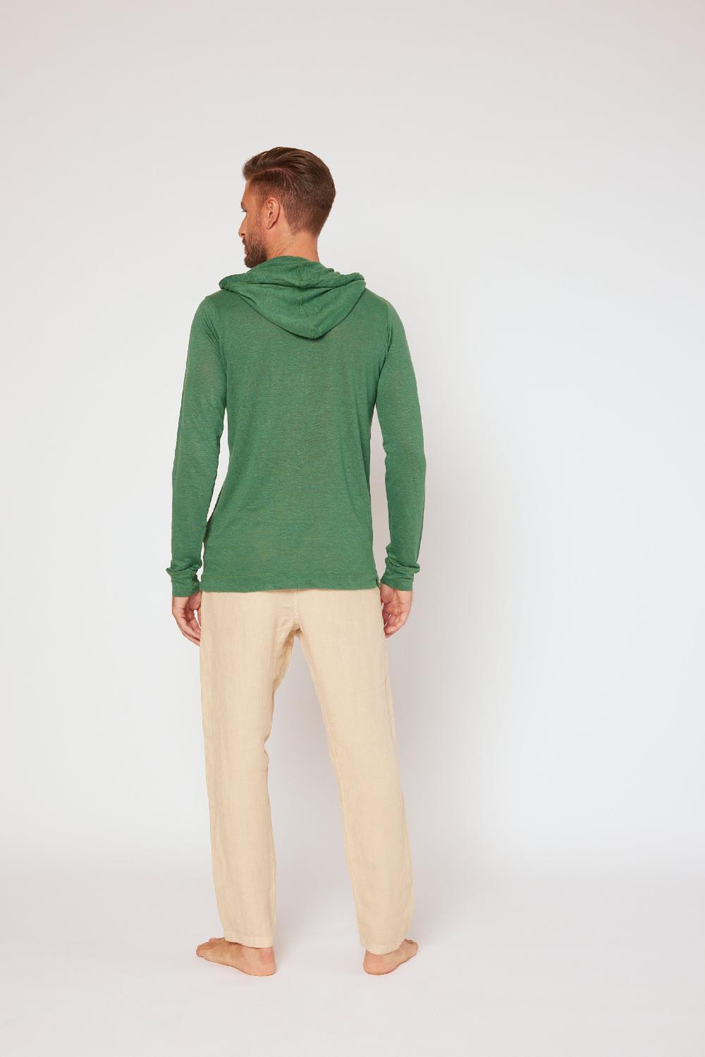 120% Lino Long Sleeve Hoodie Sottocosto