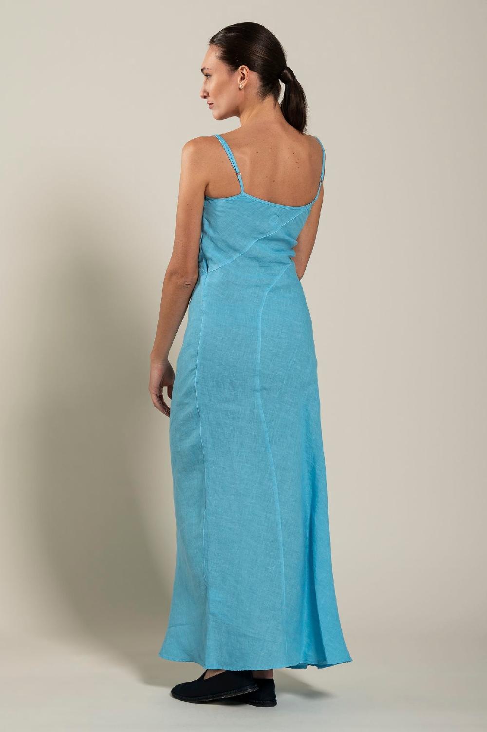 120% Lino Maxi Dress Negozio