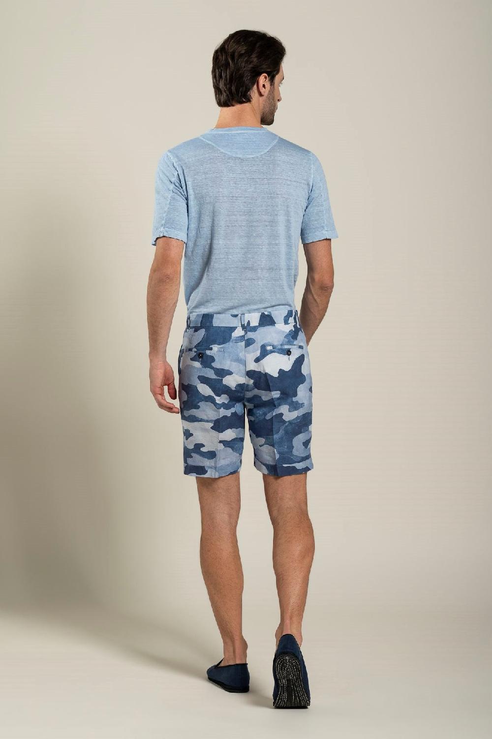120% Lino Camo Bermuda Short Nuovo