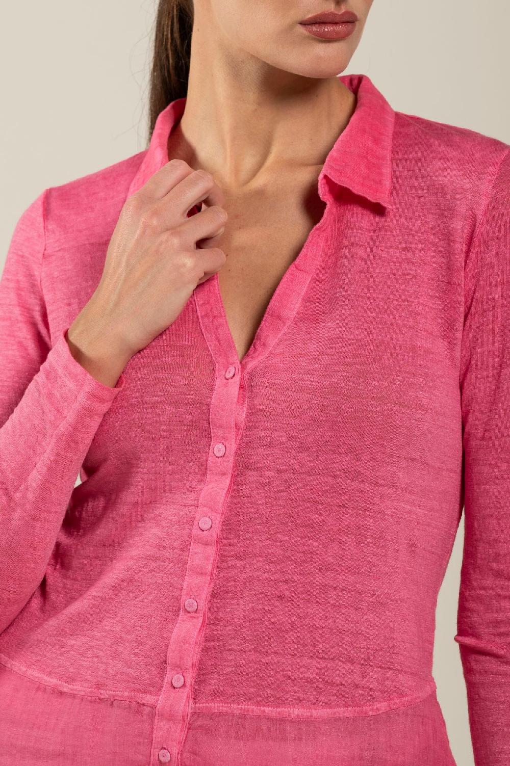 120% Lino Shirt With Long Sleeves Soddisfazione Garantita