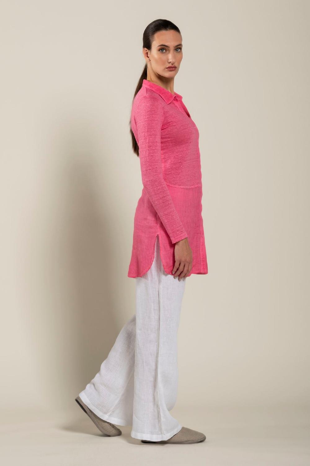 120% Lino Shirt With Long Sleeves Soddisfazione Garantita
