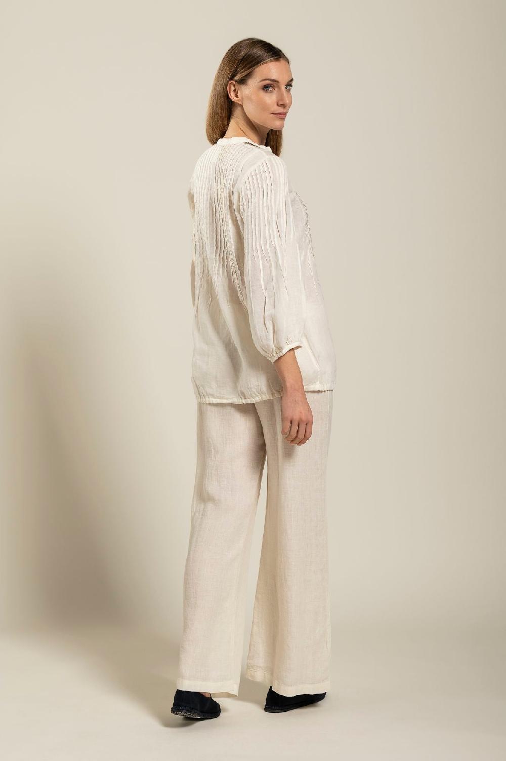 120% Lino Long Sleeve Blouse With Sequin Detail Fino Al -60%