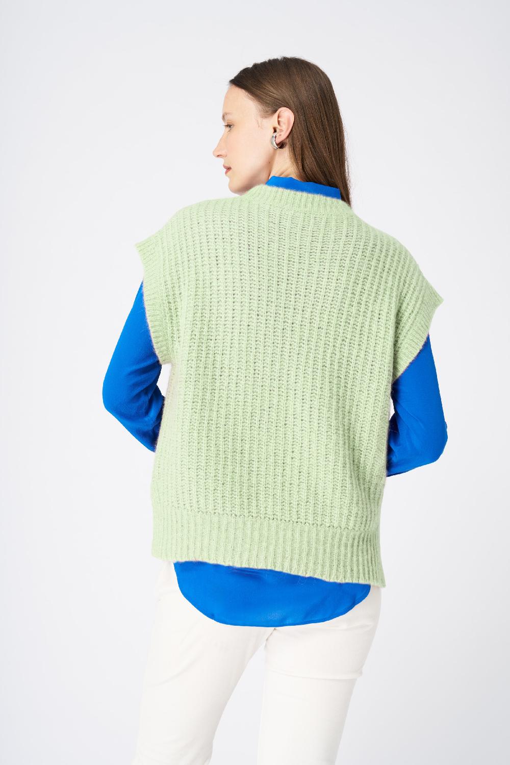 120% Lino Cashmere Blend Vest Shopping Online