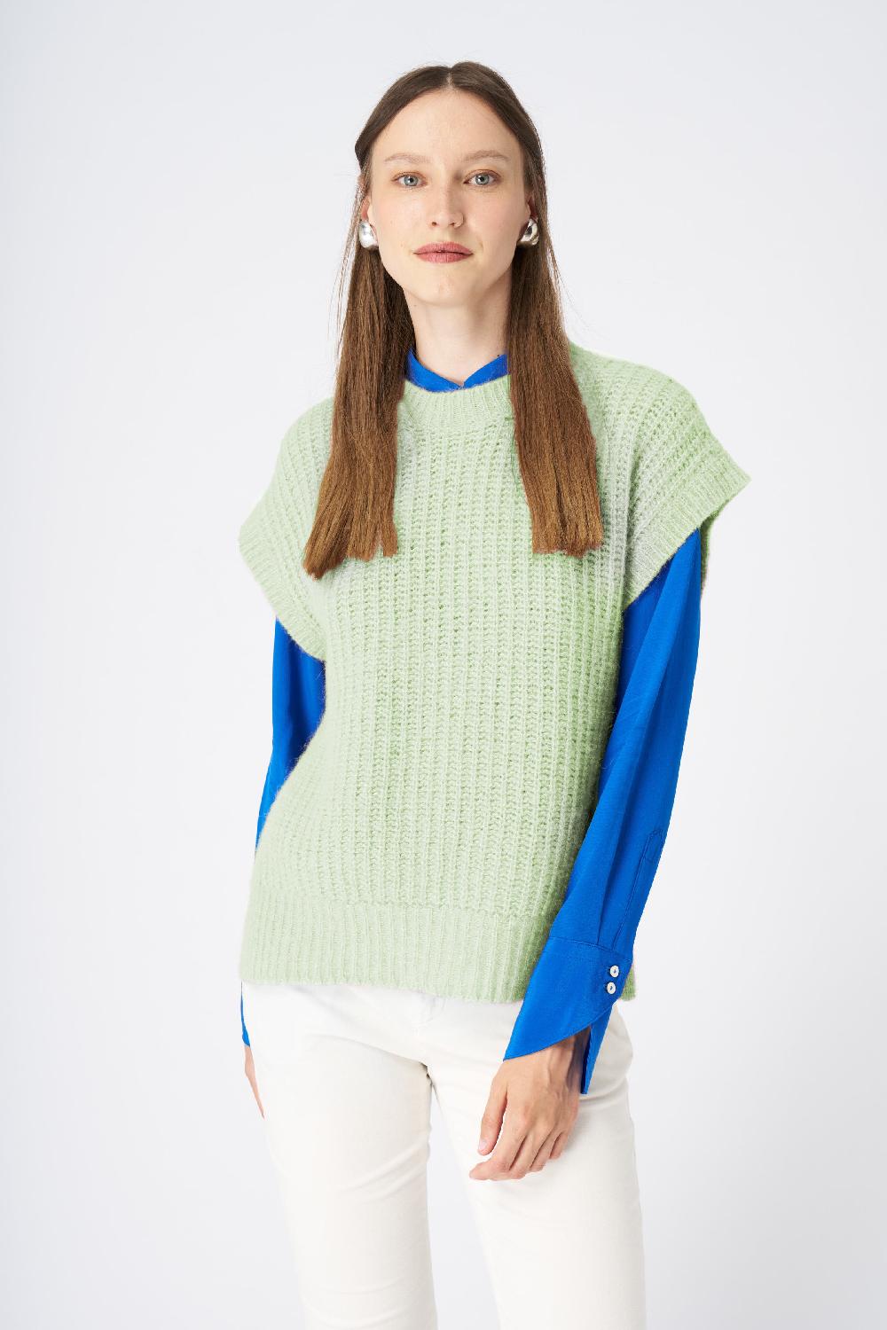 120% Lino Cashmere Blend Vest Shopping Online