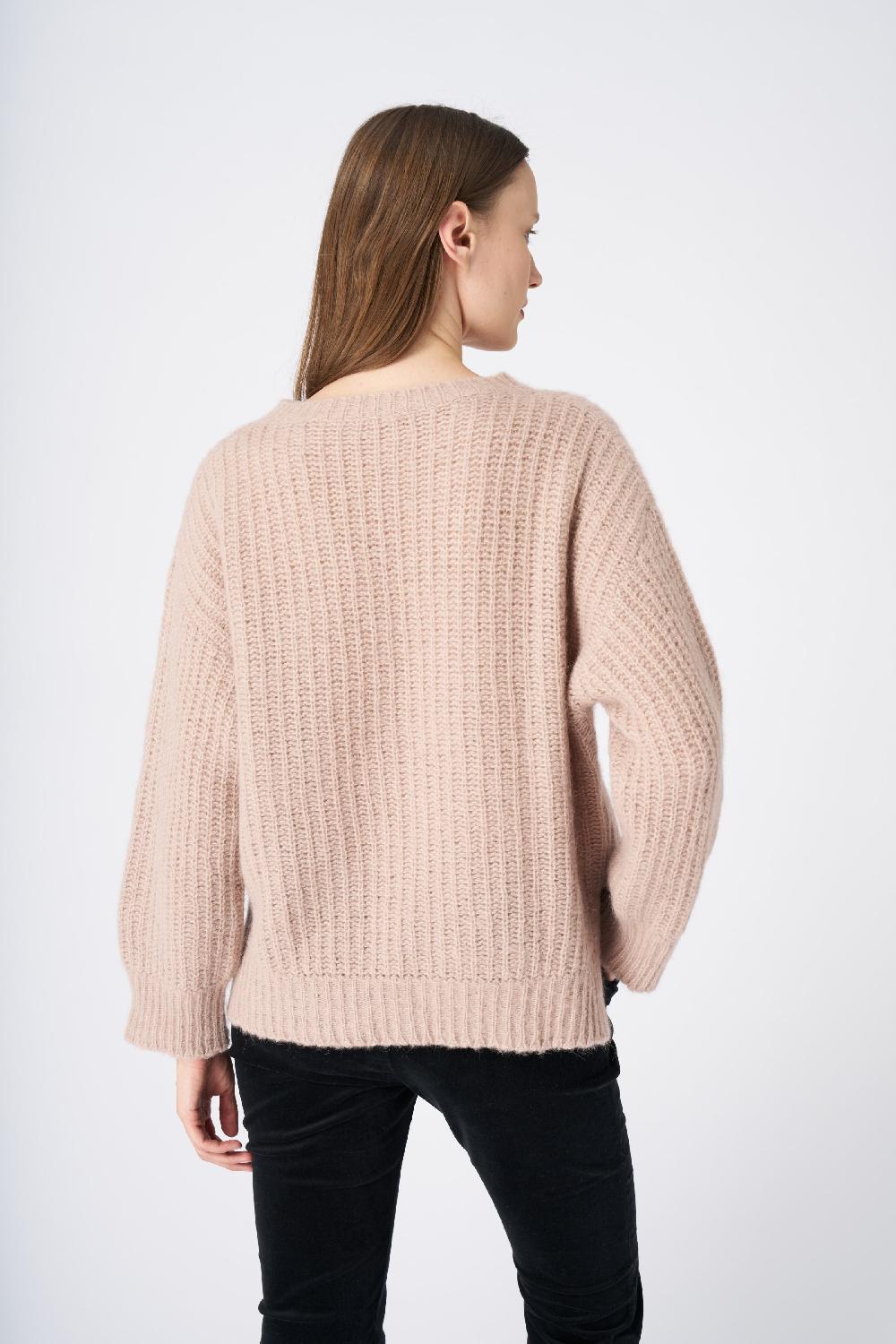 120% Lino Ribbed Cashmere Blend Sweater Sottocosto