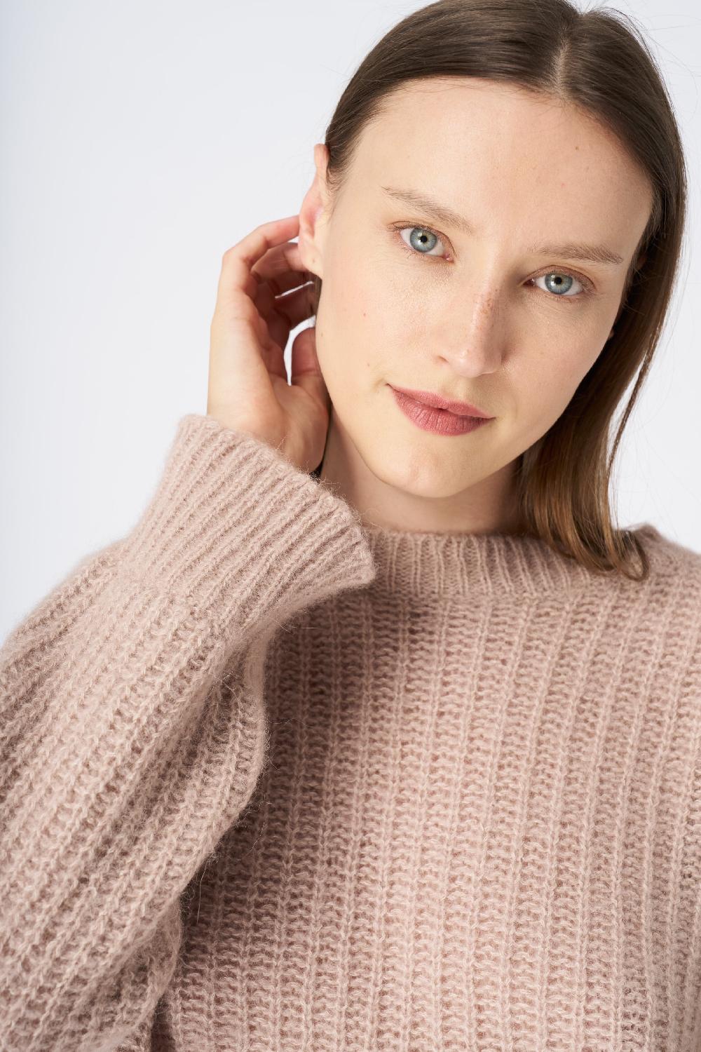 120% Lino Ribbed Cashmere Blend Sweater Sottocosto