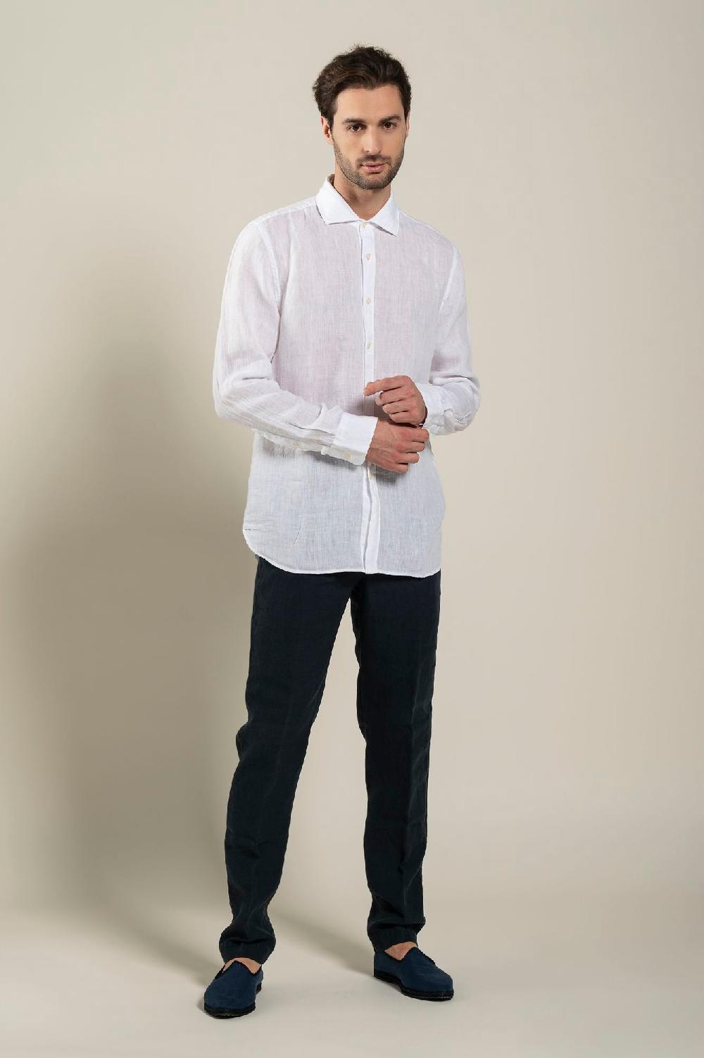120% Lino Long Sleeve Slim Fit Shirt Novità