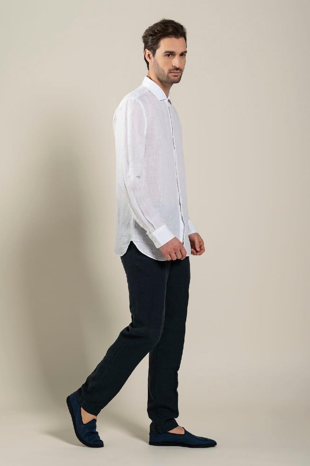 120% Lino Long Sleeve Slim Fit Shirt Novità