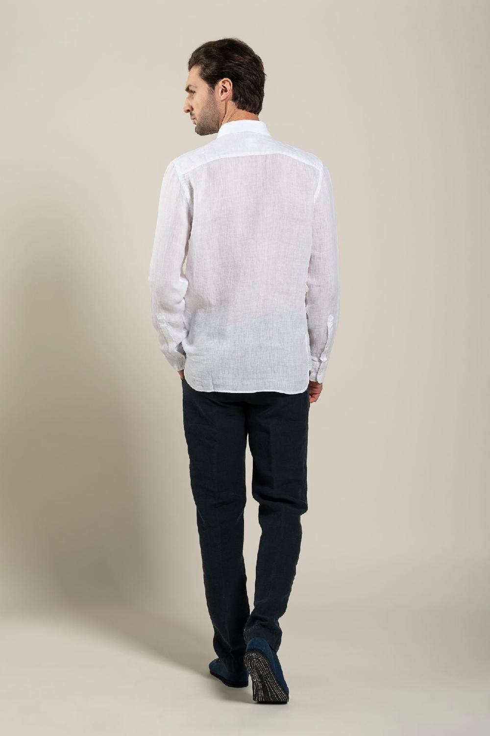 120% Lino Long Sleeve Slim Fit Shirt Novità