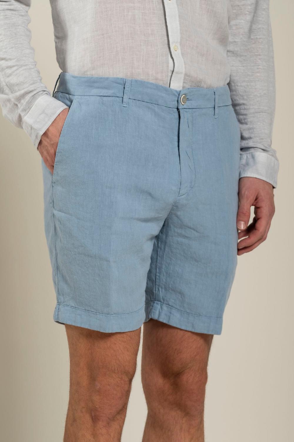120% Lino Man Bermuda Short Economico