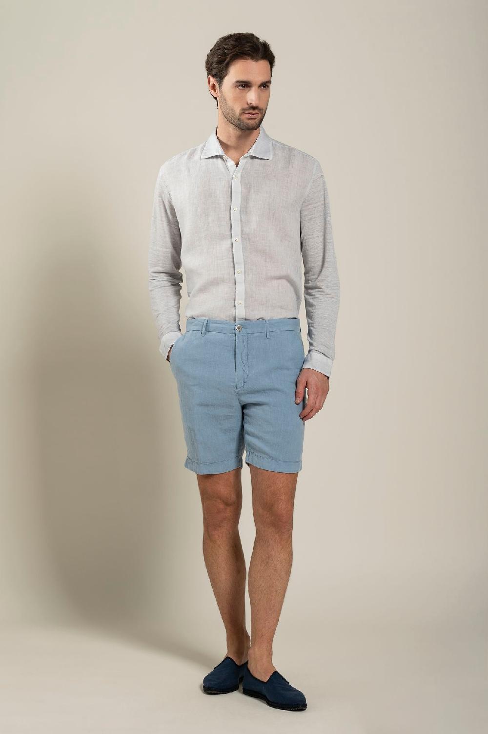 120% Lino Man Bermuda Short Economico