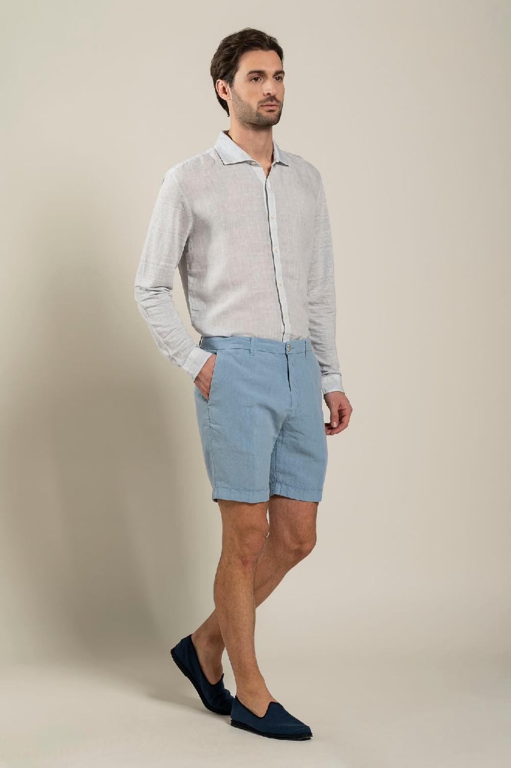 120% Lino Man Bermuda Short Economico