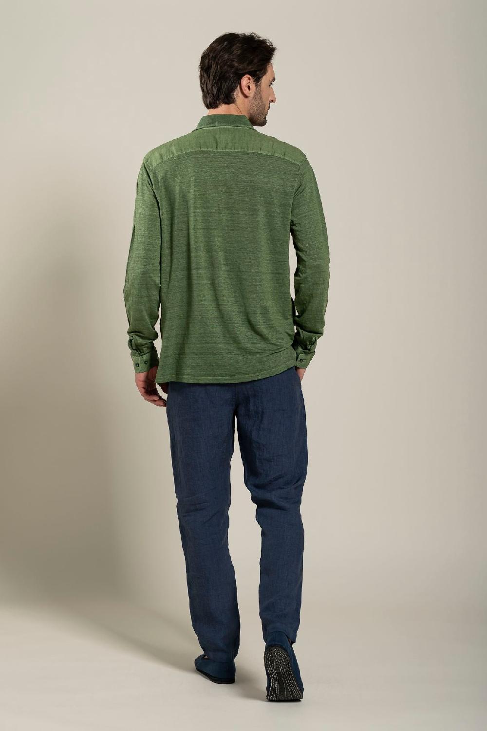 120% Lino Long Sleeve Man Shirt Online