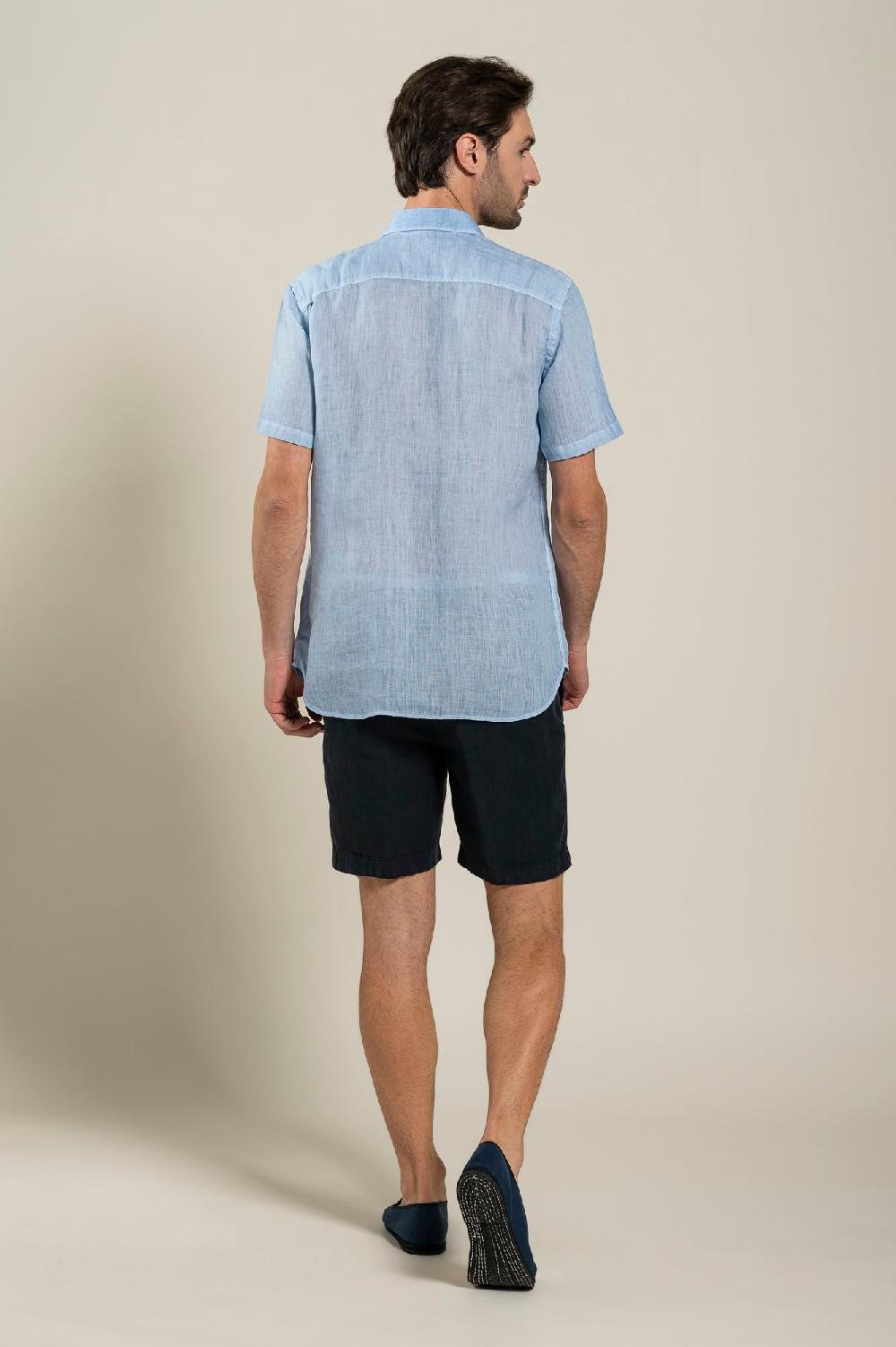 120% Lino Short Sleeve Regular Fit Man Shirt Hotsell