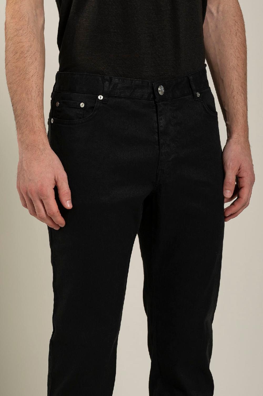 120% Lino 5 Pocket Slim Fit Pants Vendita Calda