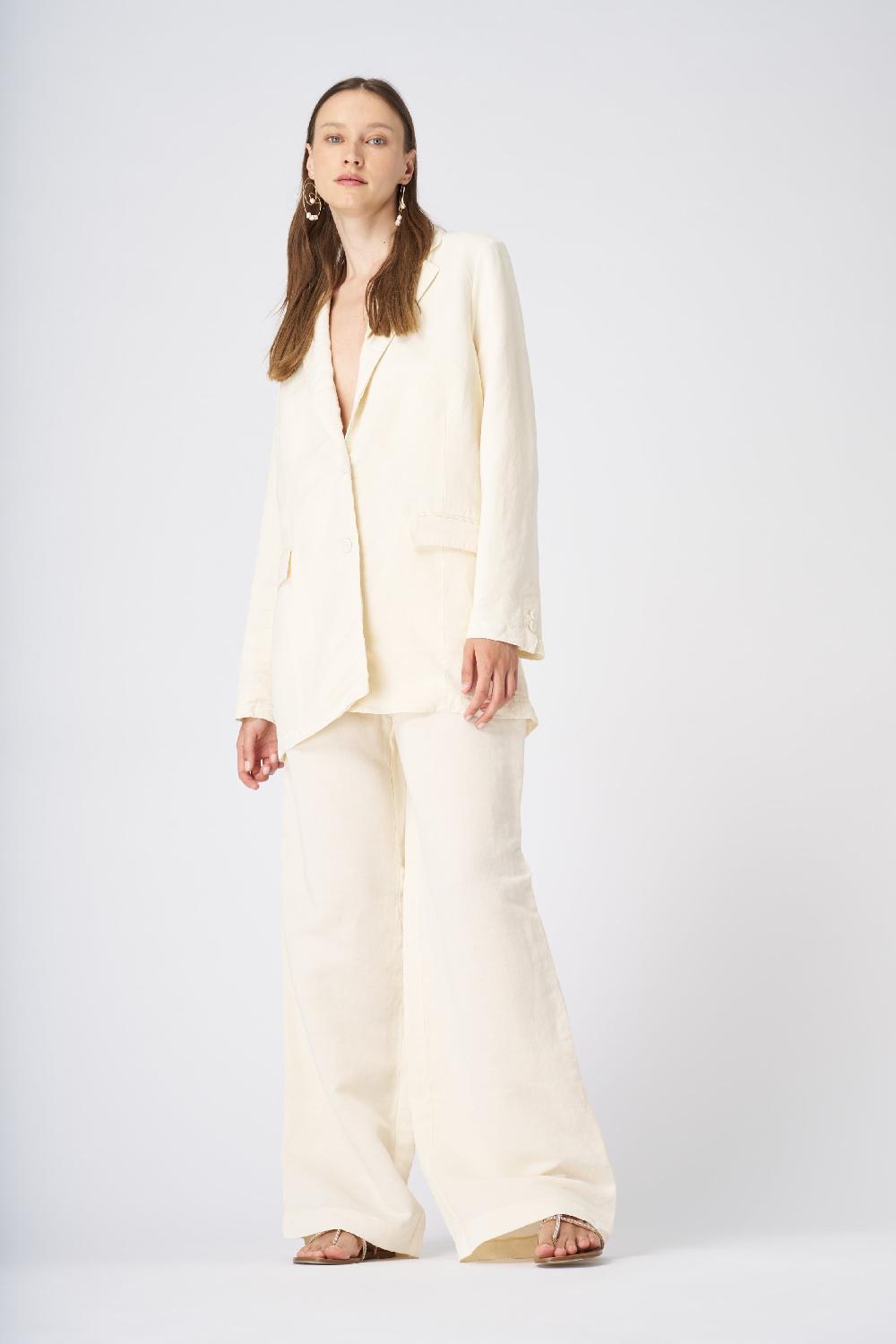 120% Lino Tailored Linen Blazer Italy