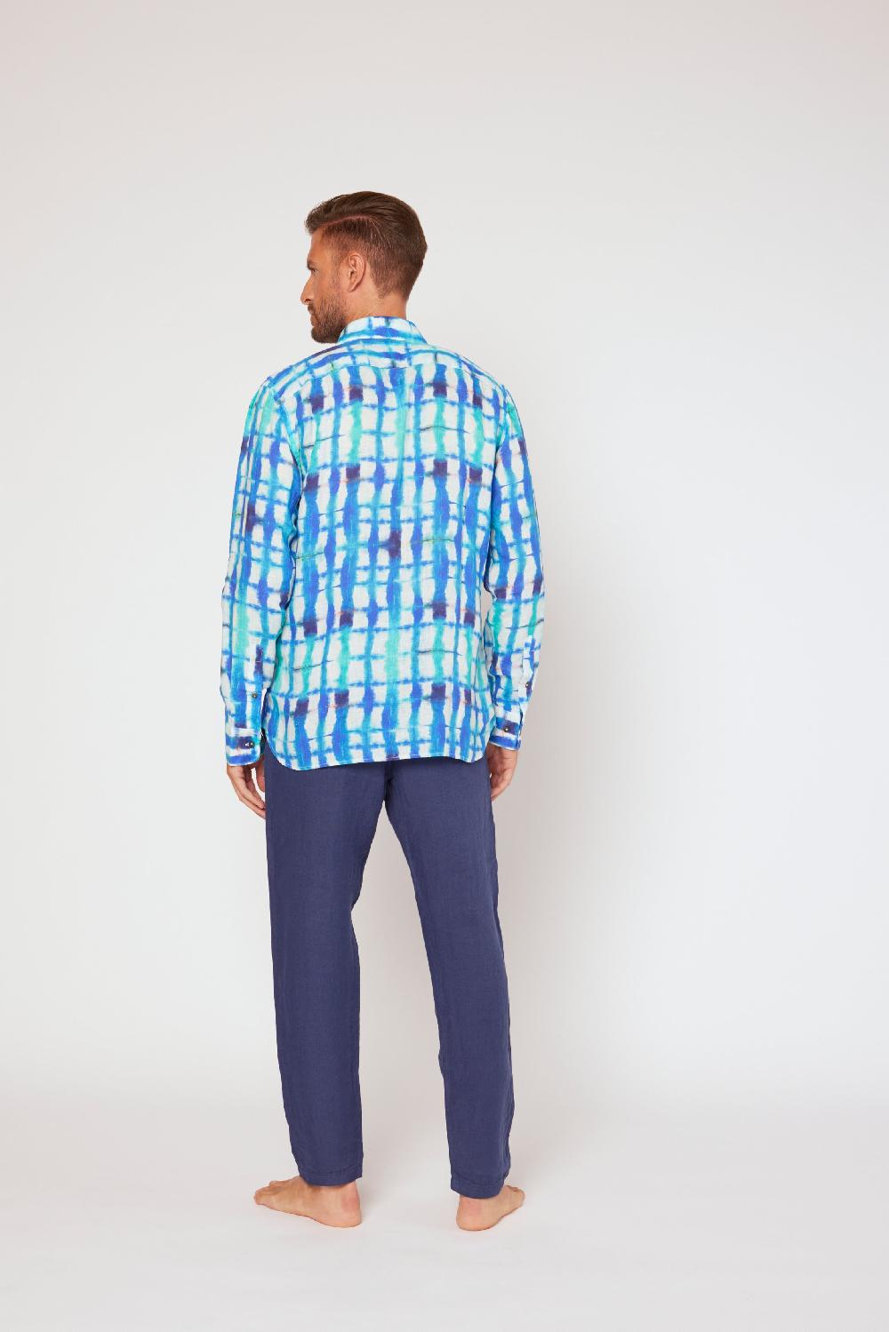 120% Lino Long Sleeve Slim Fit Nuovo