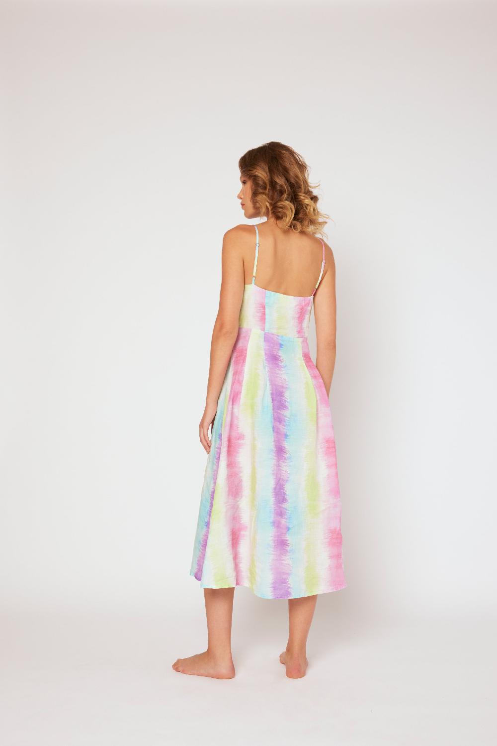120% Lino Tie-dye Dress Pezzi Unici