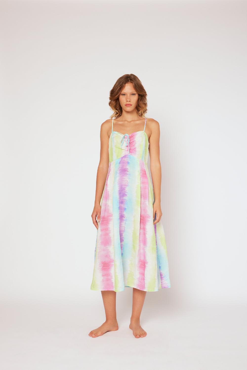 120% Lino Tie-dye Dress Pezzi Unici