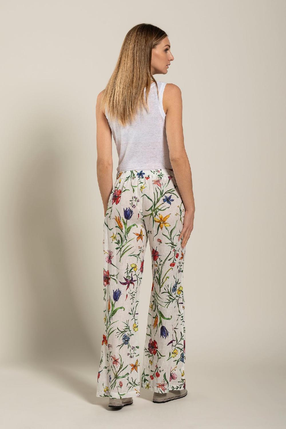 120% Lino Woman Provance Print Pant Sottocosto