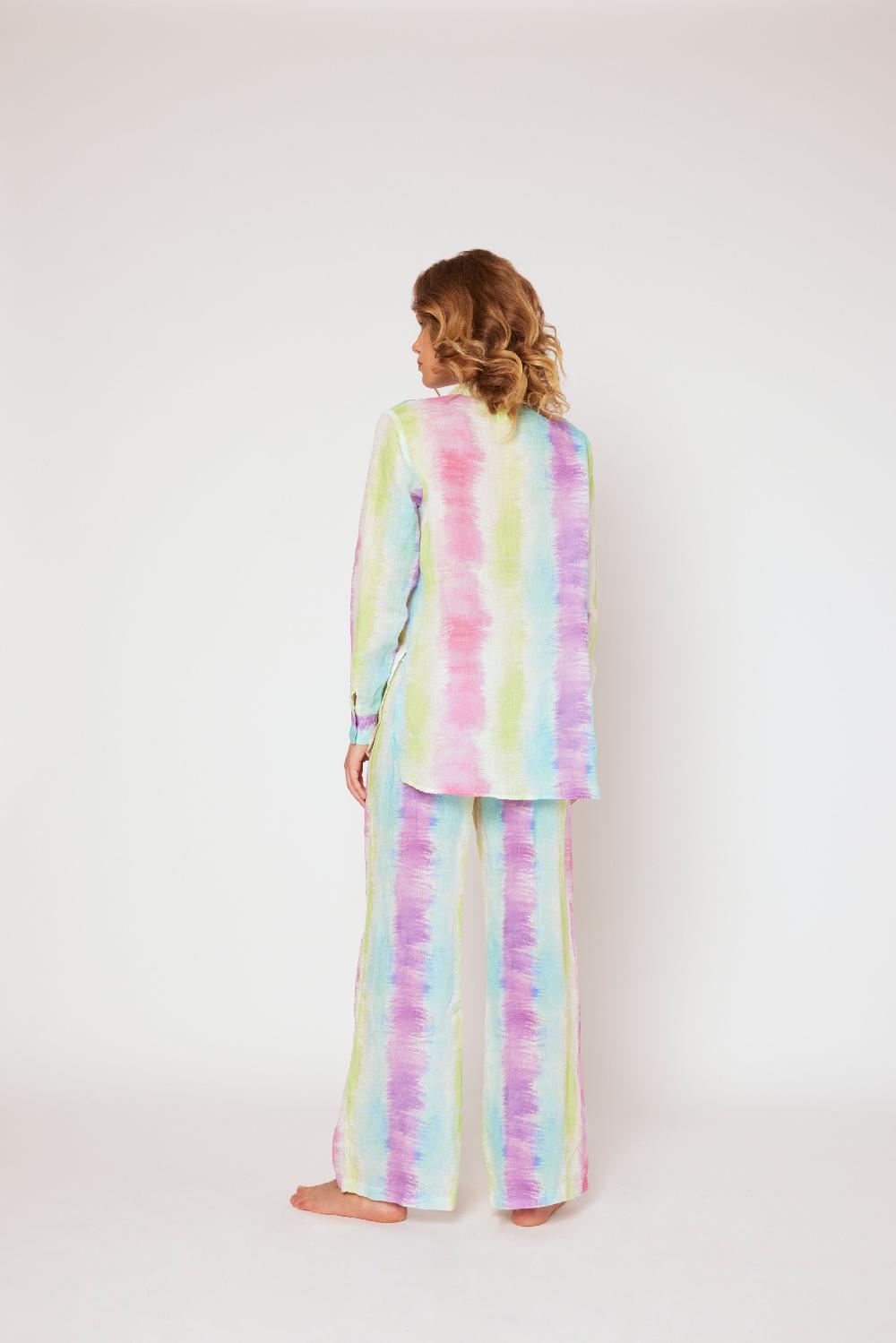 120% Lino Tie Dye Pants Promozione
