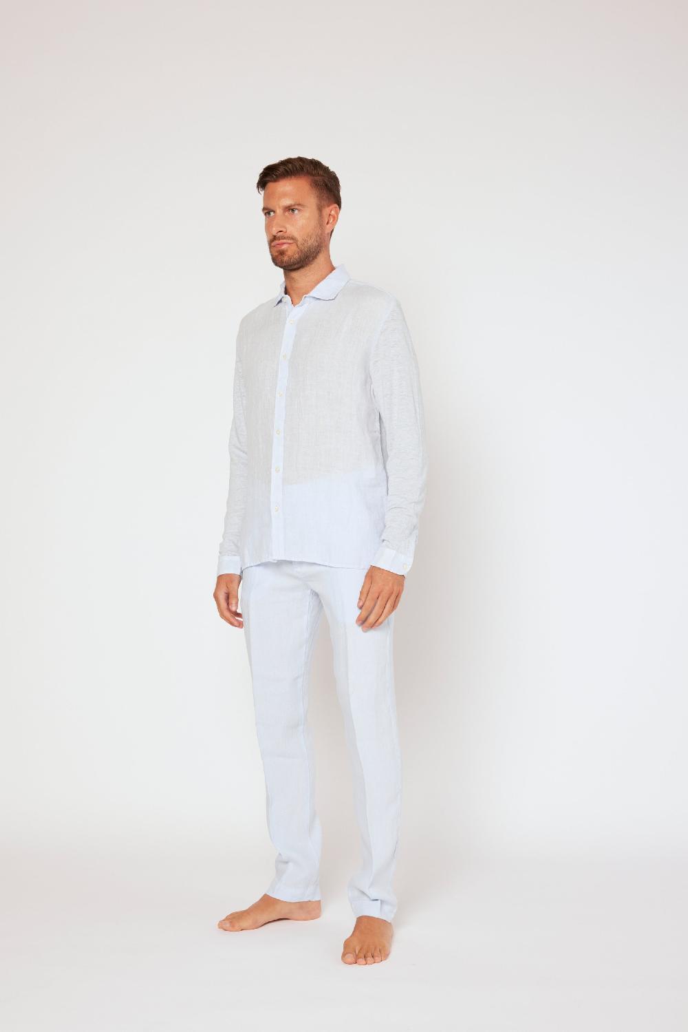 120% Lino Long Sleeve Shirt Pezzi Unici